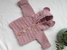 Load image into Gallery viewer, Bear Hoody - Wool - Grey