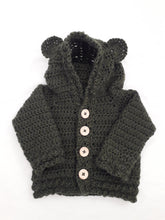 Load image into Gallery viewer, Bear Hoody - Wool - Olive